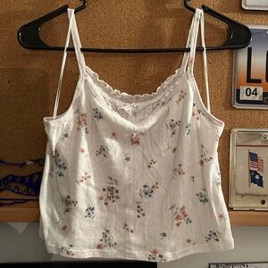 Brand new pink rose crop top tank